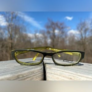 New Insights plastic frame. Eyeglasses w spring hinges and demo lenses. Eyeglass